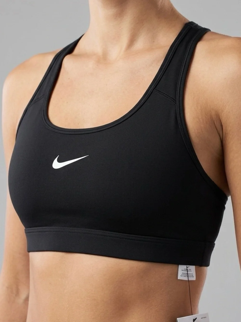 NWT Nike Women's Black Swoosh Racerback Sports Bra Size XS